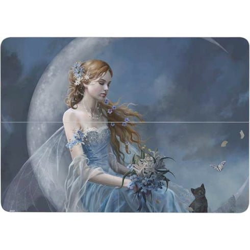 Fairy with Black Cat Sitting on Moon by Nene Thomas Surface Laptop Studio Skin